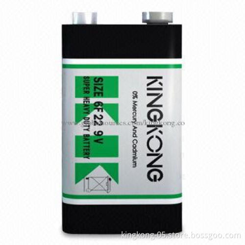 9V Super Heavy-duty Carbonic Battery with 260mAh Capacity